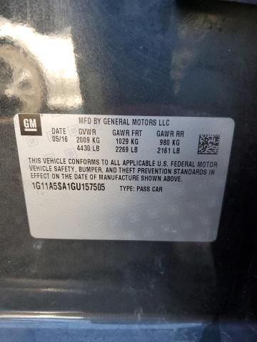 2016 CHEVROLET MALIBU LIM - 1G11A5SA1GU157505