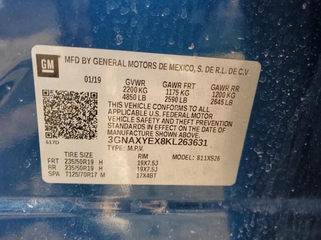 2019 CHEVROLET EQUINOX PR - 3GNAXYEX8KL263631