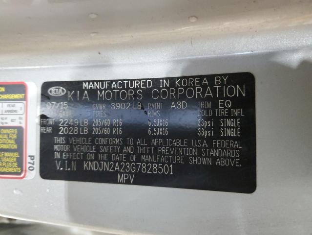 2016 KIA SOUL KNDJN2A23G7828501