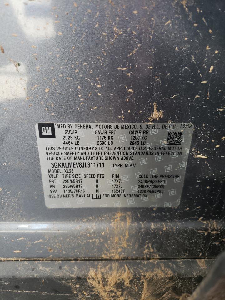 3gkalmev8jl311711 3GKALMEV8JL311711 2018 GMC Terrain Sle
