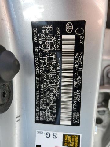 2021 TOYOTA COROLLA LE - JTDEPMAE8MJ140915