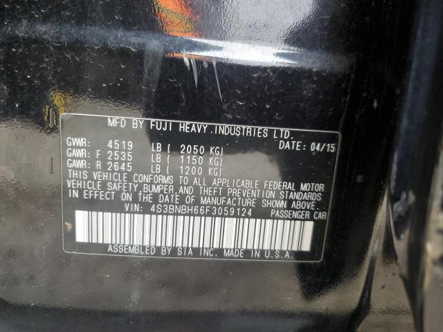 2015 SUBARU LEGACY 2.5 4S3BNBH66F3059124