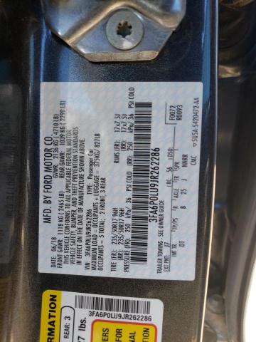 VIN 3FA6P0LU9JR262286 2018 Ford Fusion, Se Hybrid no.12