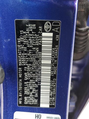 2016 TOYOTA COROLLA L - 2T1BURHE9GC494988
