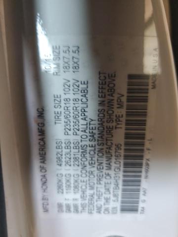 2016 ACURA RDX 5J8TB4H31GL016795