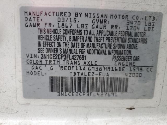 2015 NISSAN VERSA NOTE - 3N1CE2CP3FL427691