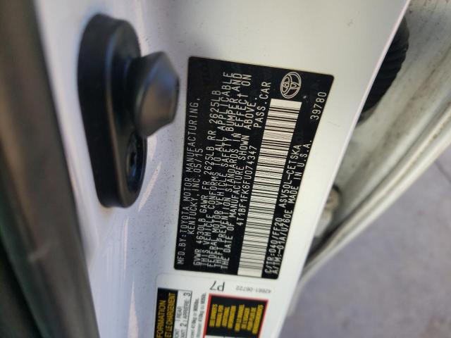 2015 TOYOTA CAMRY LE 4T1BF1FK6FU074347