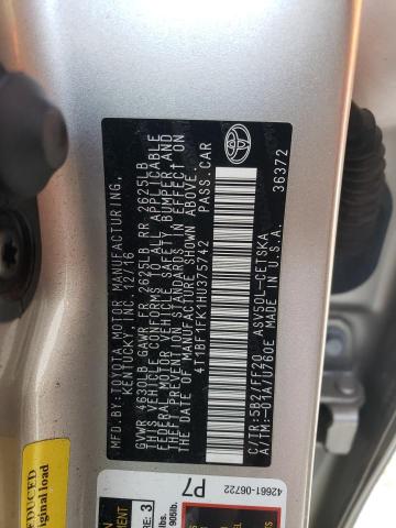 2017 TOYOTA CAMRY LE - 4T1BF1FK1HU375742