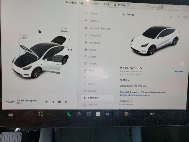 2023 TESLA MODEL Y 7SAYGDEE7PF738354