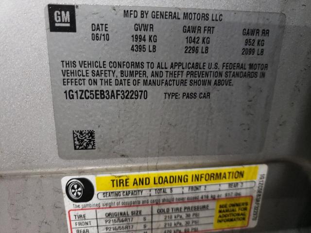 2010 Chevrolet Malibu 1Lt VIN: 1G1ZC5EB3AF322970 Lot: 42724404