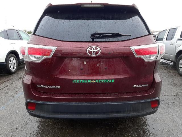 VIN 5TDJKRFH8FS095073 2015 Toyota Highlander, Xle no.6