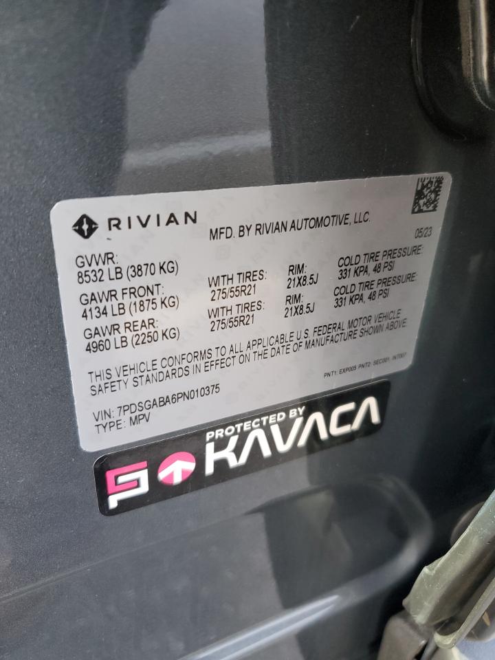 7PDSGABA6PN010375 RIVIAN R1S ADVENT 2023. Фото: 11
