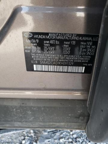 2019 HYUNDAI SANTA FE S 5NMS2CAD1KH097329
