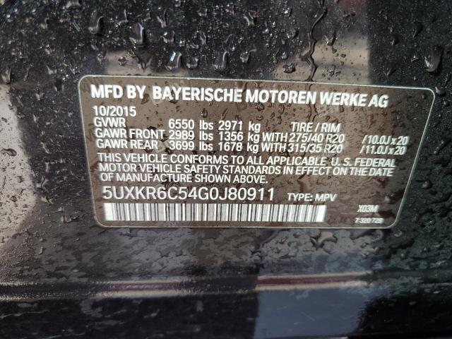2016 BMW X5 XDRIVE5 5UXKR6C54G0J80911