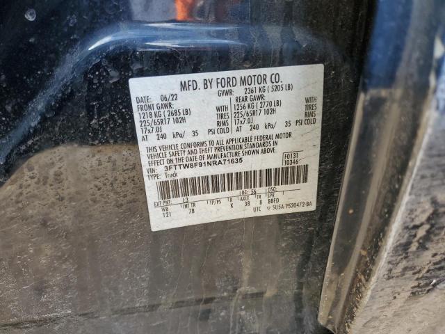 2022 FORD MAVERICK X 3FTTW8F91NRA71635