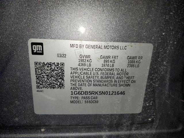 2022 Cadillac Ct4 Premium Luxury VIN: 1G6DB5RK5N0121646 Lot: 41908774