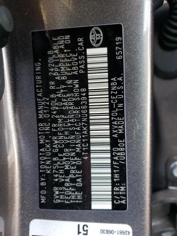 2022 TOYOTA CAMRY LE 4T1C11AK7NU663948