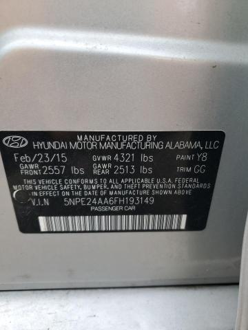 2015 HYUNDAI SONATA ECO 5NPE24AA6FH193149