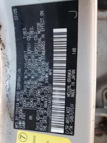 2005 Toyota Highlander Limited VIN: JTEEP21A650132851 Lot: 41937354