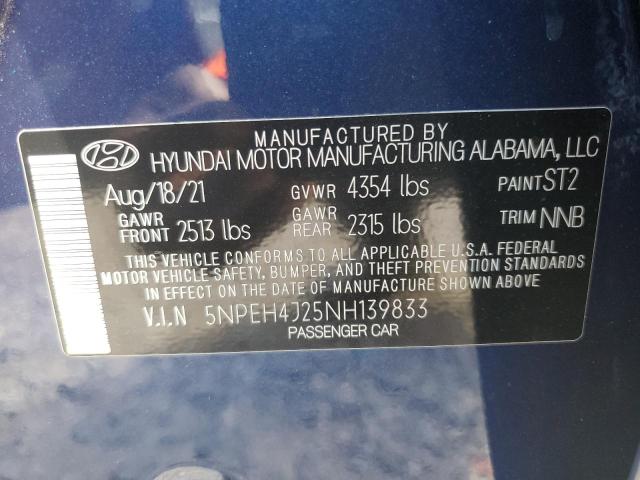 2022 HYUNDAI SONATA LIM 5NPEH4J25NH139833