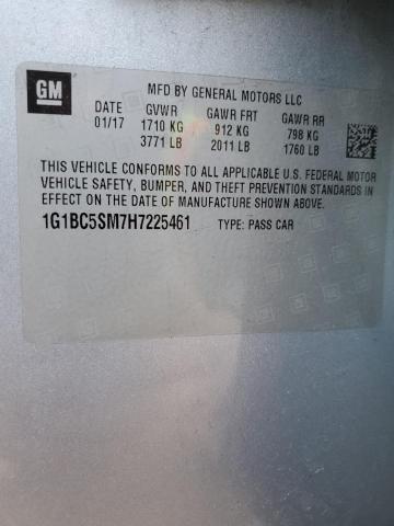 2017 CHEVROLET CRUZE LS - 1G1BC5SM7H7225461