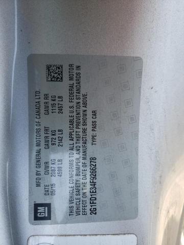 2015 CHEVROLET CAMARO LT - 2G1FD1E34F9266278