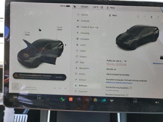 2020 TESLA MODEL Y - 5YJYGDEF7LF027883