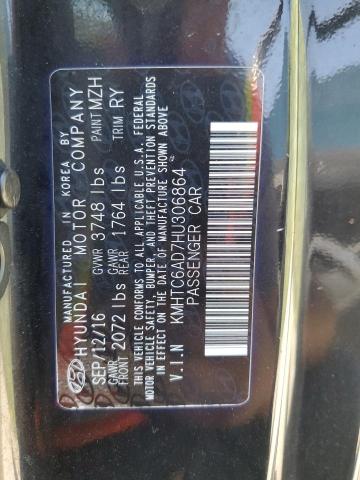 2017 HYUNDAI VELOSTER - KMHTC6AD7HU306864
