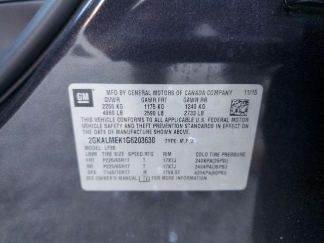 2016 GMC TERRAIN SL 2GKALMEK1G6203630