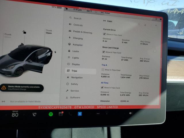 2023 TESLA 3 - 5YJ3E1ECXPF625878