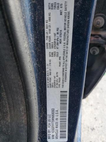 2021 RAM 1500 BIG H 1C6SRFFT5MN808363