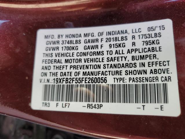 2015 HONDA CIVIC 19XFB2F55FE260056