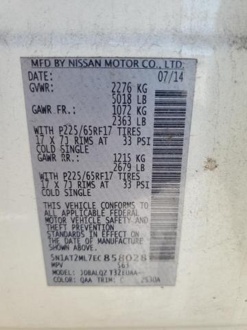 5N1AT2ML7EC858028 2014 Nissan Rogue S