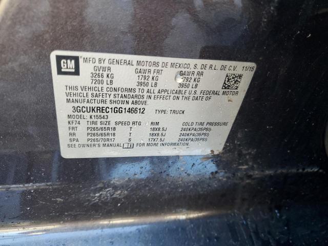 2016 CHEVROLET SILVERADO - 3GCUKREC1GG146612