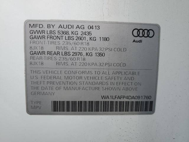 VIN WA1LFAFP4DA091760 2013 Audi Q5, Premium Plus no.14