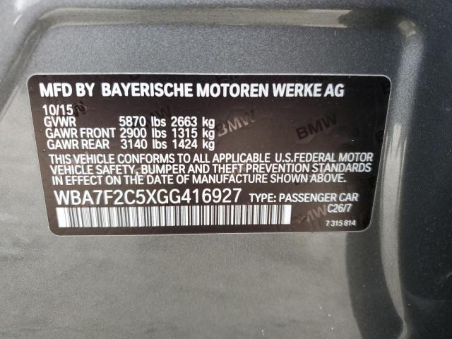 2016 BMW 750 XI WBA7F2C5XGG416927