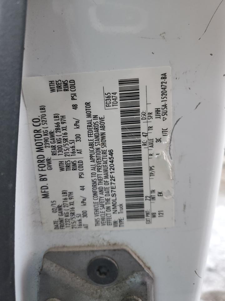 NM0LS7E72F1204546 2015 Ford Transit Connect Xl