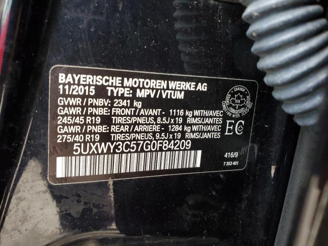 VIN 5UXWY3C57G0F84209 2016 BMW X3, Xdrive28D no.13