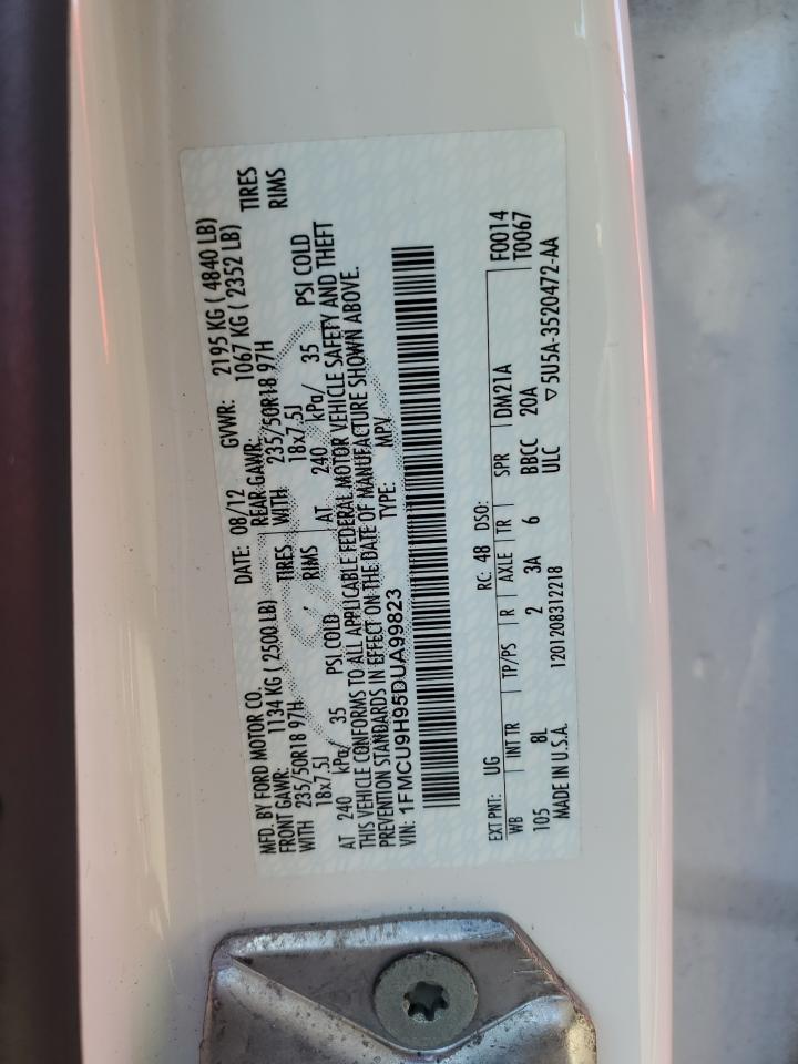 1FMCU9H95DUA99823 2013 Ford Escape Sel