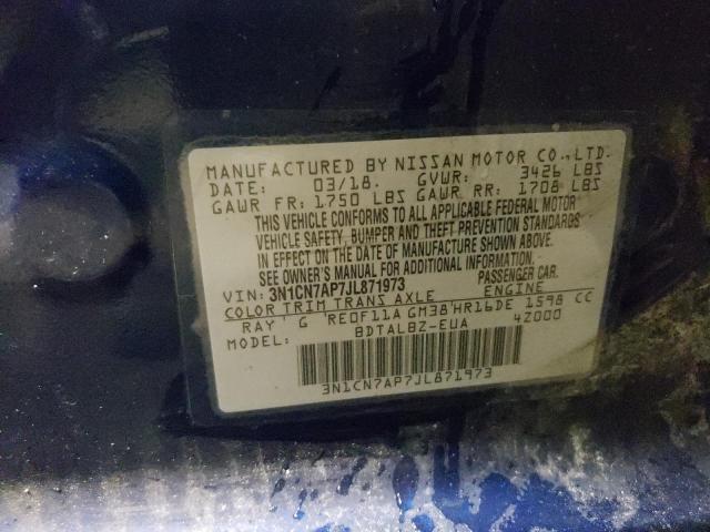 2018 NISSAN VERSA S - 3N1CN7AP7JL871973