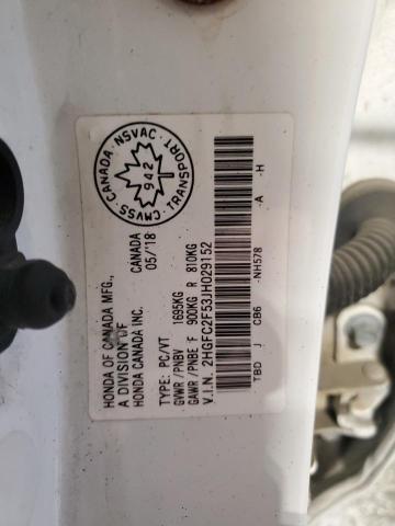2018 HONDA CIVIC LX - 2HGFC2F53JH029152