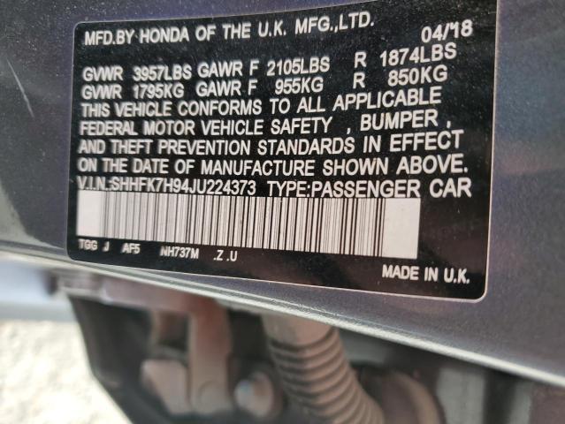 2018 HONDA CIVIC SPOR SHHFK7H94JU224373