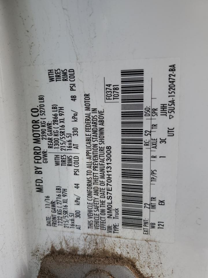 NM0LS7E70H1313008 2017 Ford Transit Connect Xl