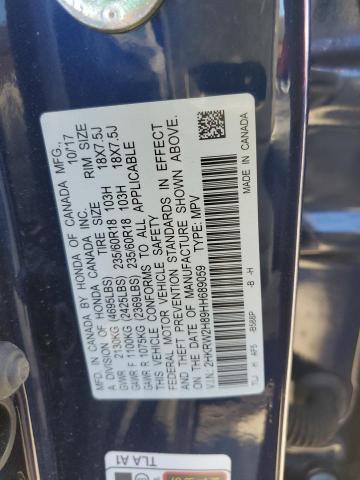 2017 HONDA CR-V EXL 2HKRW2H89HH689059