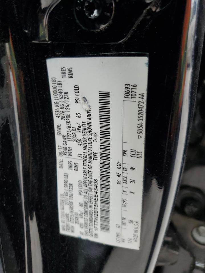 VIN: 1FT7W2BT5HEE43498 2017 FORD F250