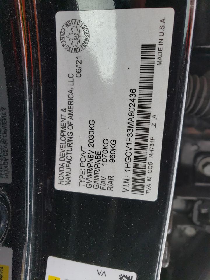 1HGCV1F33MA802436 2021 Honda Accord Sport