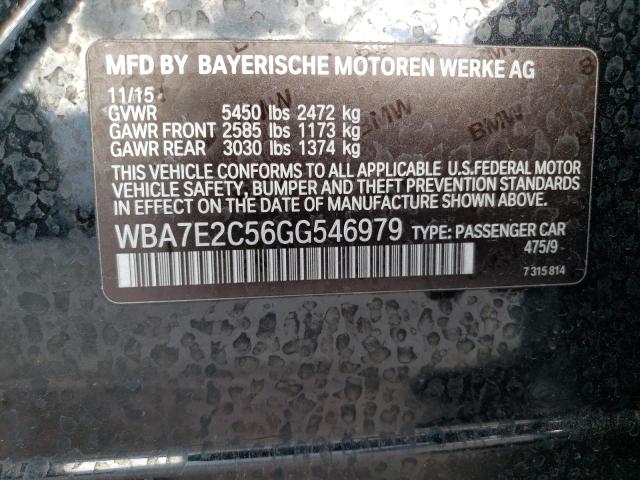 VIN WBA7E2C56GG546979 2016 BMW 7 Series, 740 I no.13