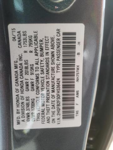 2015 HONDA CIVIC LX 2HGFB2F50FH536424