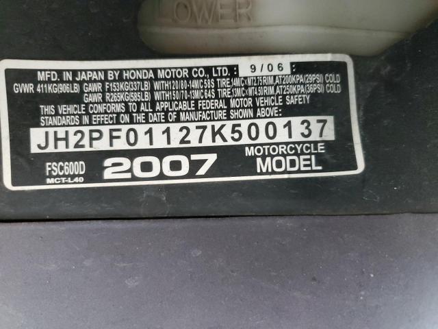 2007 HONDA FSC600 D JH2PF01127K500137
