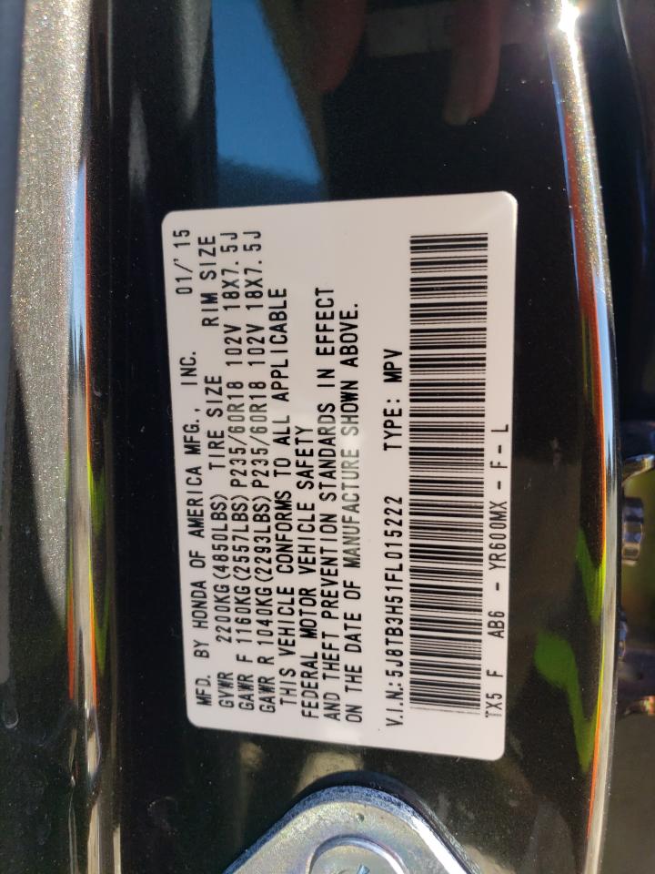 5J8TB3H51FL015222 2015 Acura Rdx Technology